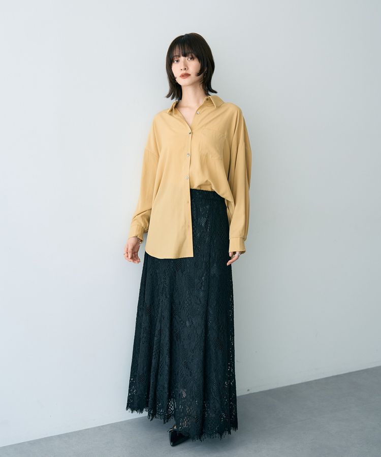 YECCA VECCA「スカラップレースマーメイドスカート」|フレア|