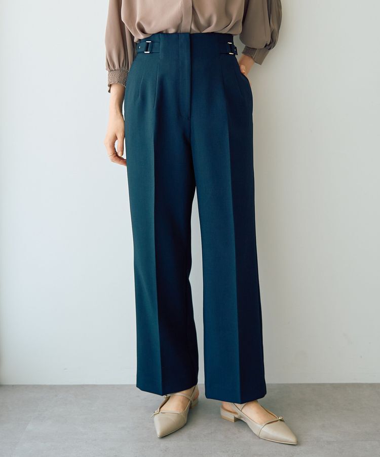 YECCA VECCA「サイドベルテッドパンツ」|その他|Navy