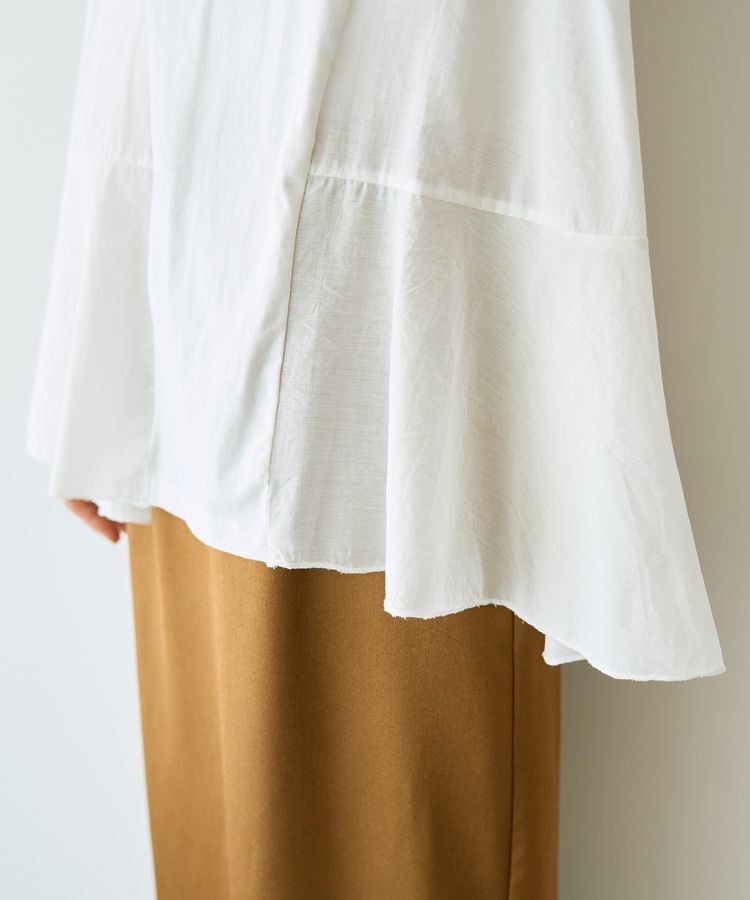 YECCA VECCA「【DOLL UP OOPS】異素材切替フレアートップス」|Tシャツ・カットソー|