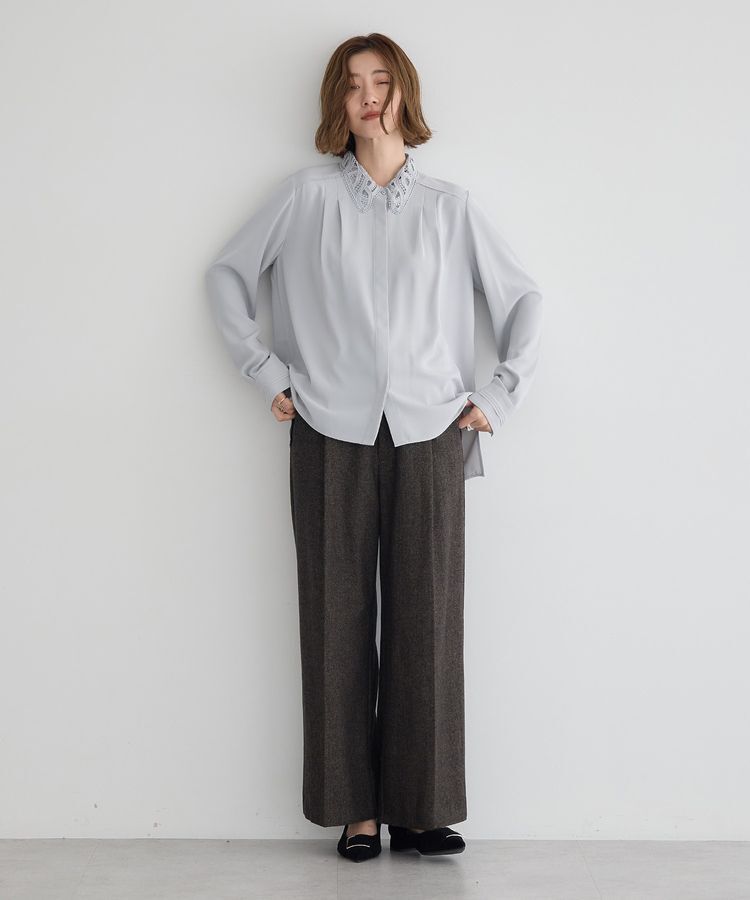 YECCA VECCA「【尾崎紗代子&times;YECCA VECCA】ツイードストレートパンツ」|その他|