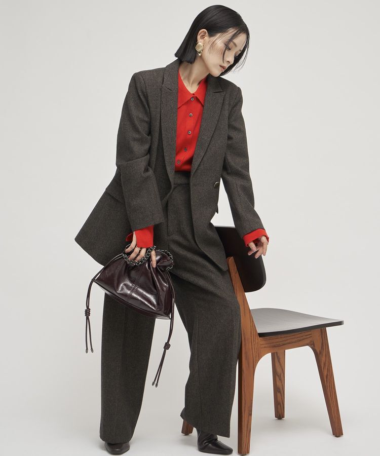 YECCA VECCA「【尾崎紗代子&times;YECCA VECCA】ツイードストレートパンツ」|その他|