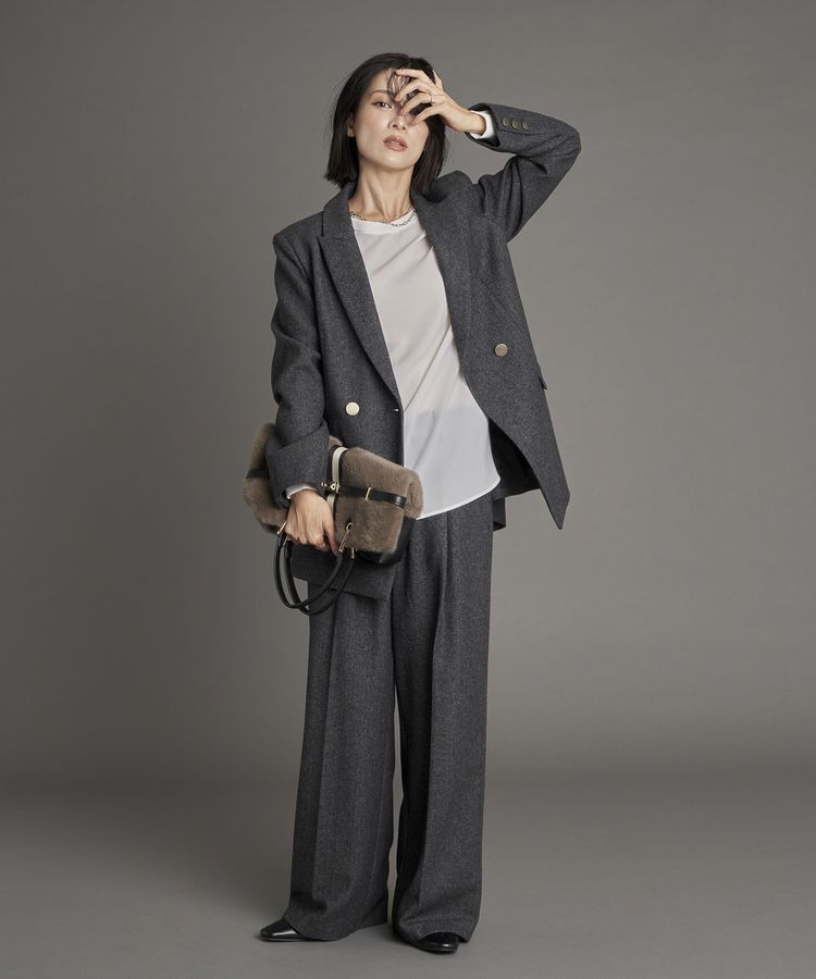 YECCA VECCA「【尾崎紗代子&times;YECCA VECCA】ツイードストレートパンツ」|その他|