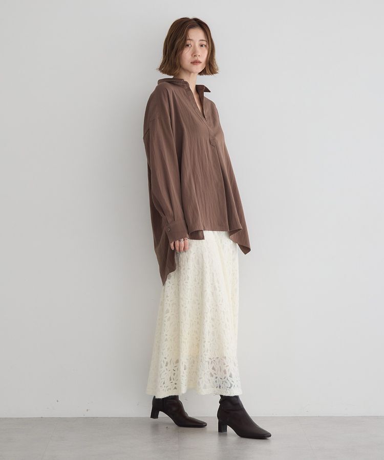 YECCA VECCA「スキッパーオーバーシャツ」|シャツ・ブラウス|