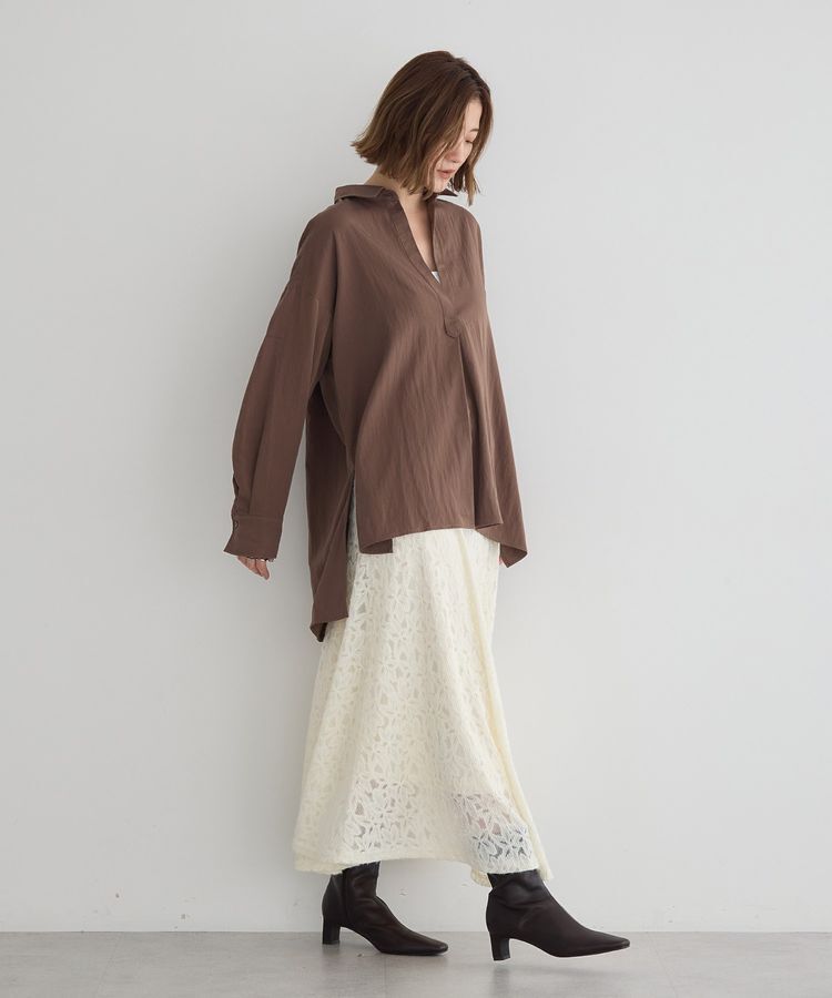 YECCA VECCA「スキッパーオーバーシャツ」|シャツ・ブラウス|