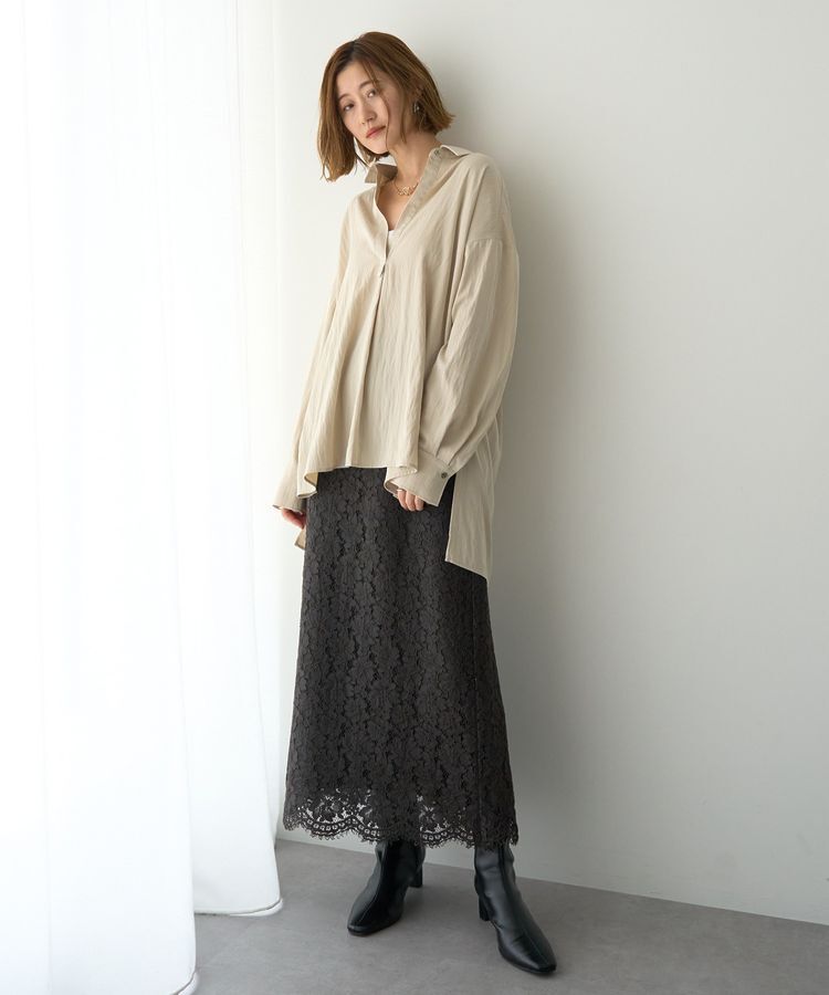 YECCA VECCA「スキッパーオーバーシャツ」|シャツ・ブラウス|