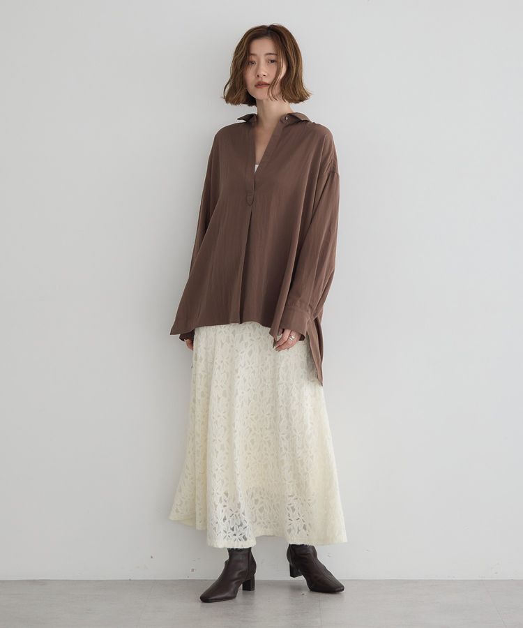 YECCA VECCA「スキッパーオーバーシャツ」|シャツ・ブラウス|