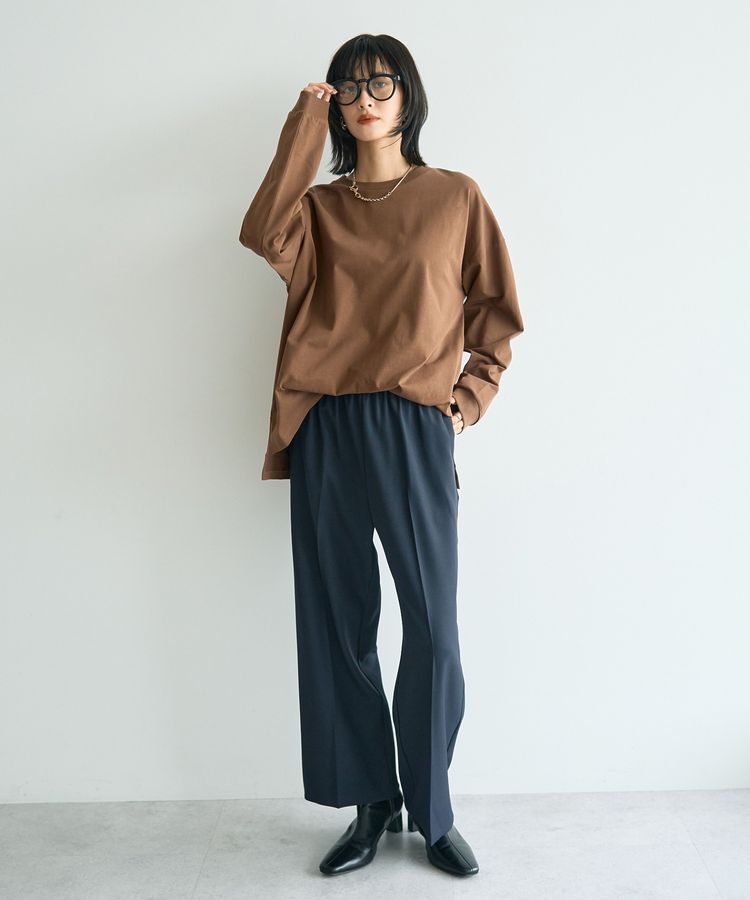 YECCA VECCA「イージーワイドパンツ」|その他|Navy