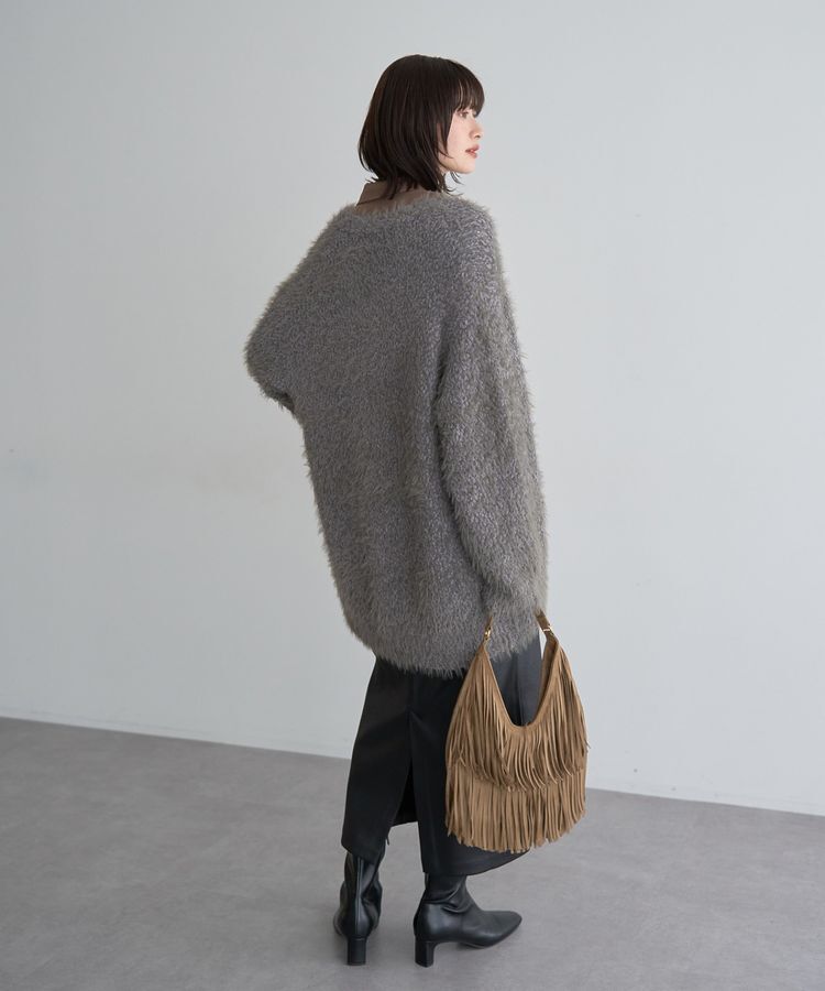 YECCA VECCA「【cache cache】スエードフリンジセミショルダー」|ショルダー・メッセンジャー|
