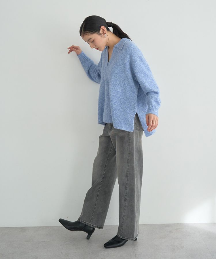 YECCA VECCA「襟付きVネックニット」|ニット・セーター|