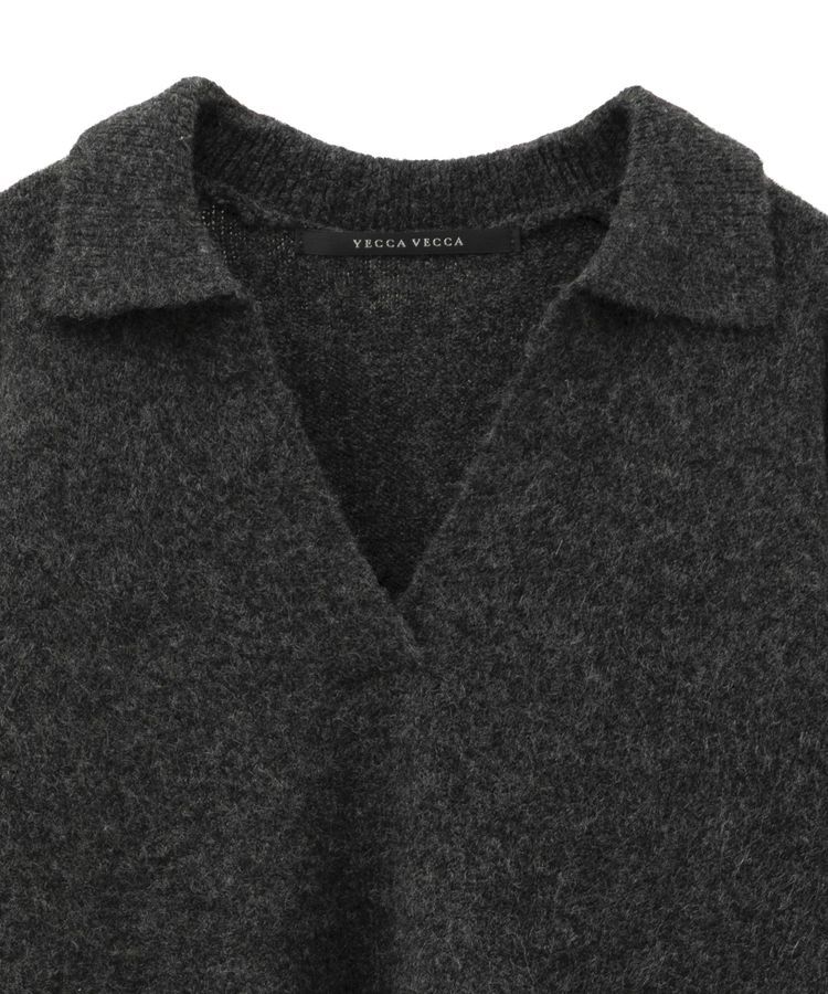 YECCA VECCA「襟付きVネックニット」|ニット・セーター|
