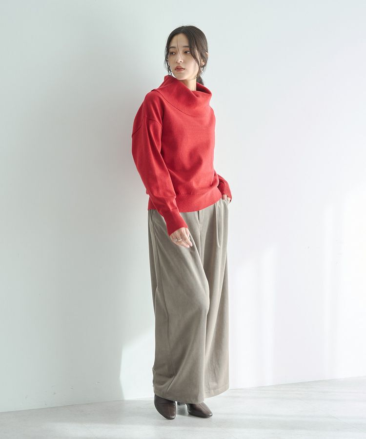 YECCA VECCA「ベルテッドカルゼ起毛ワイドパンツ」|その他|