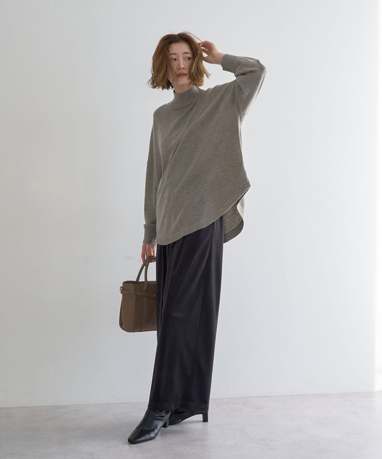 YECCA VECCA「ベルテッドカルゼ起毛ワイドパンツ」|その他|