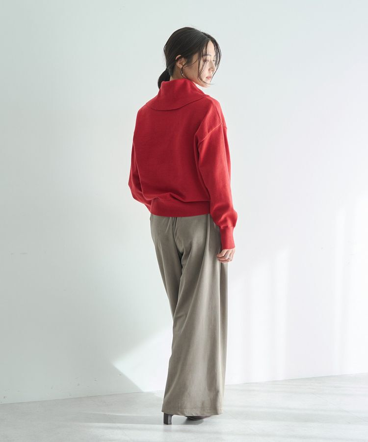 YECCA VECCA「ベルテッドカルゼ起毛ワイドパンツ」|その他|