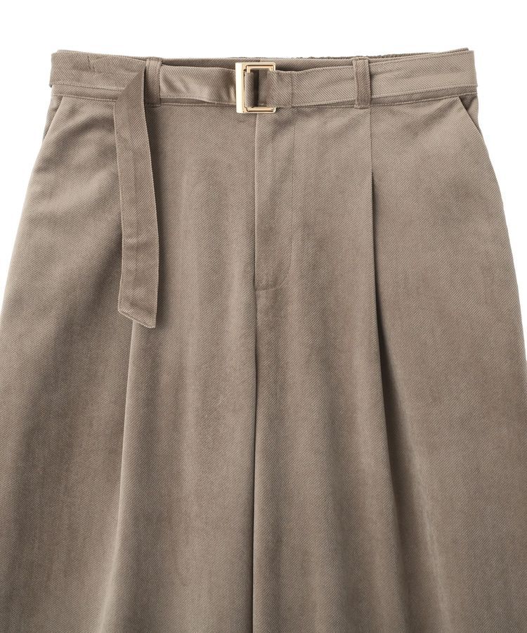 YECCA VECCA「ベルテッドカルゼ起毛ワイドパンツ」|その他|