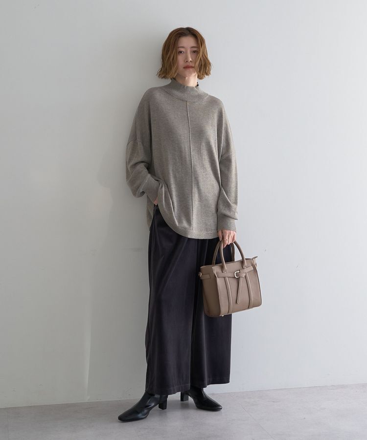 YECCA VECCA「ベルテッドカルゼ起毛ワイドパンツ」|その他|