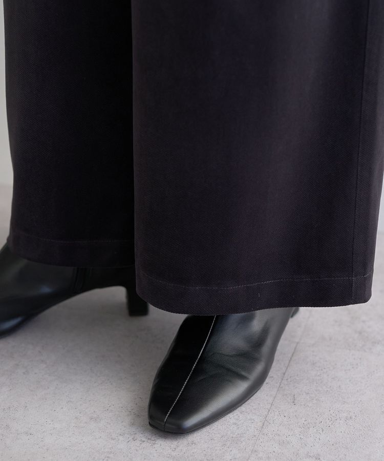 YECCA VECCA「ベルテッドカルゼ起毛ワイドパンツ」|その他|