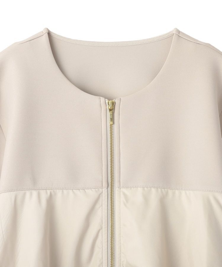 YECCA VECCA「異素材MIXバルーンブルゾン」|ブルゾン・スタジャン|