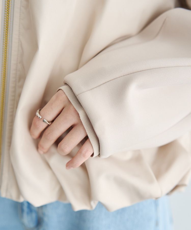 YECCA VECCA「異素材MIXバルーンブルゾン」|ブルゾン・スタジャン|