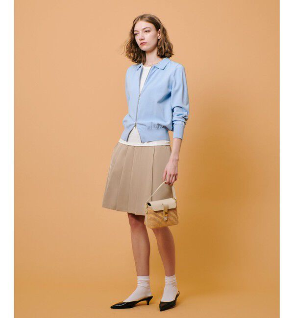 allureville「布帛コンビニットブルゾン」|カーディガン|