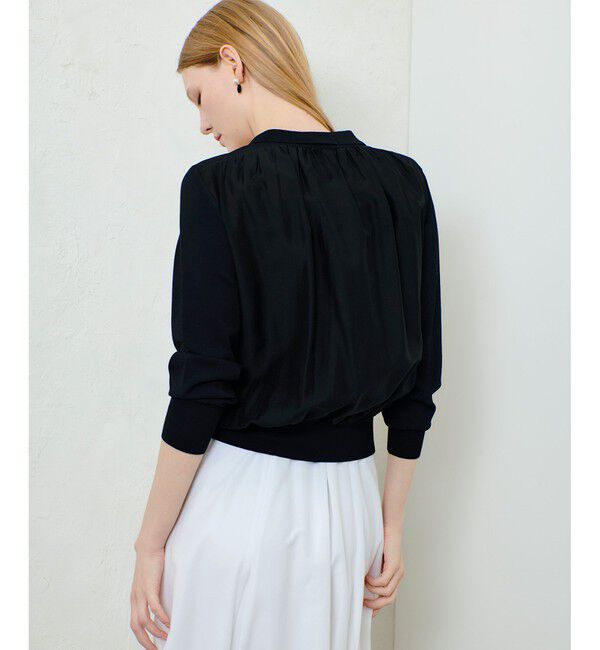 allureville「布帛コンビニットブルゾン」|カーディガン|