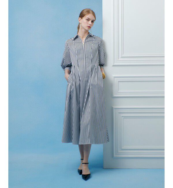 LOULOU WILLOUGHBY「【LOULOU WILLOUGHBY】タックパフシャツワンピース」|ワンピース|