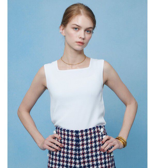 LOULOU WILLOUGHBY「【LOULOU WILLOUGHBY】スクエアタンクトップ」|タンクトップ|