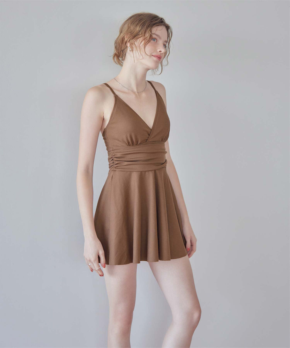 SEA DRESS「スカート付Vネックワンピース」|ビキニ|