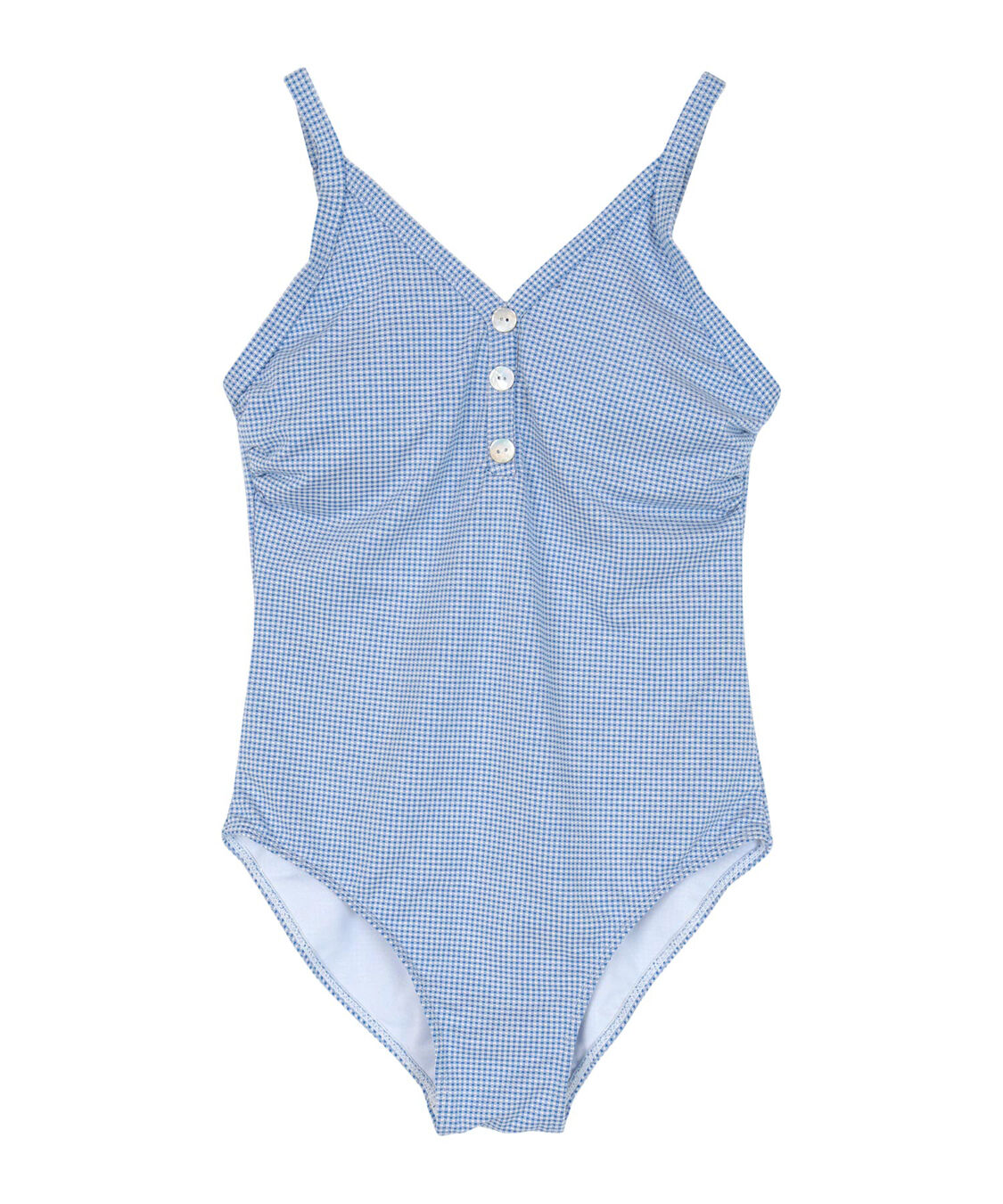 SEA DRESS「ギンガムチェックワンピース/水着」|ビキニ|ブルー