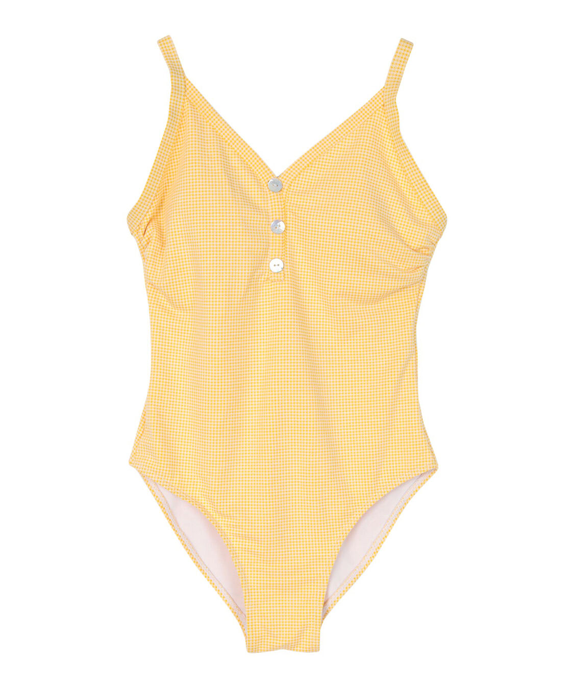 SEA DRESS「ギンガムチェックワンピース/水着」|ビキニ|イエロー