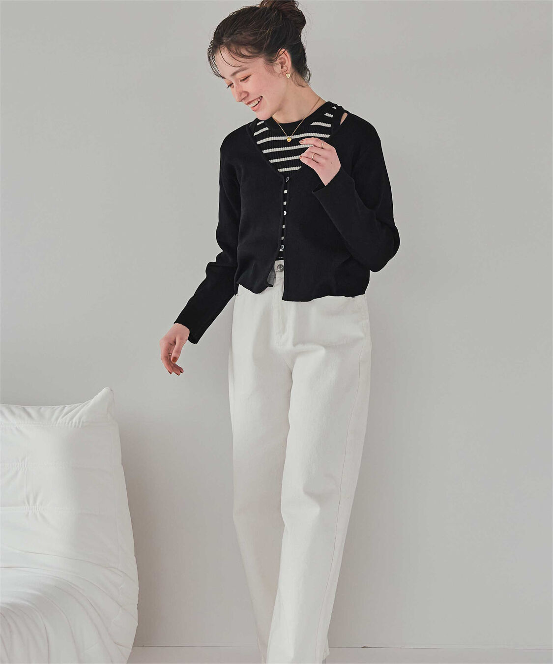 titivate「タンクトップセットVネックカーディガン」|ニット・セーター|