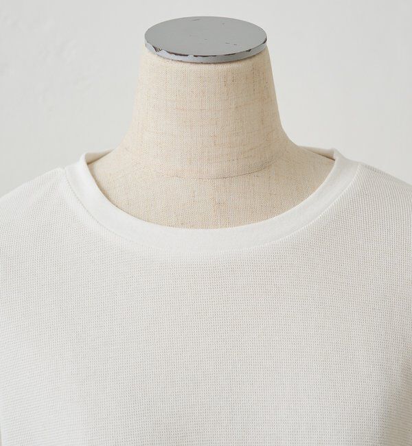  「レースヘムシアーワッフルカットソー」|Tシャツ・カットソー|