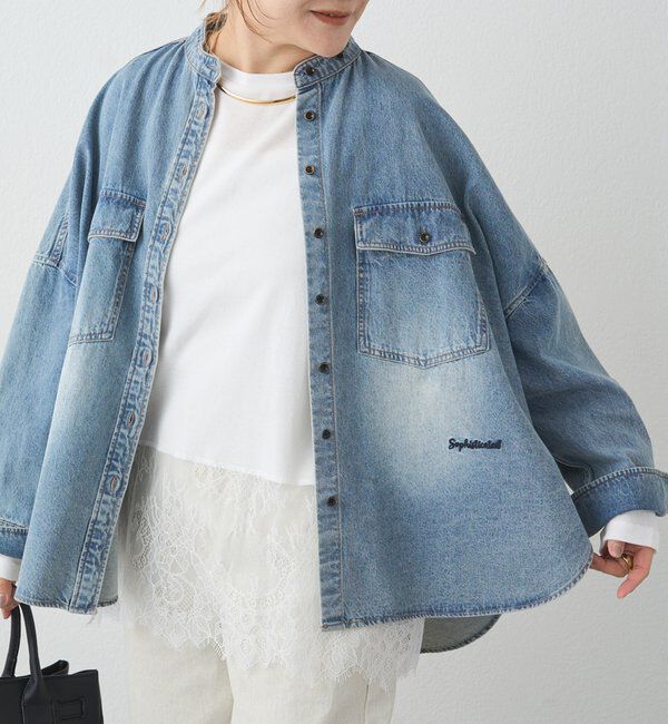  「レースヘムシアーワッフルカットソー」|Tシャツ・カットソー|