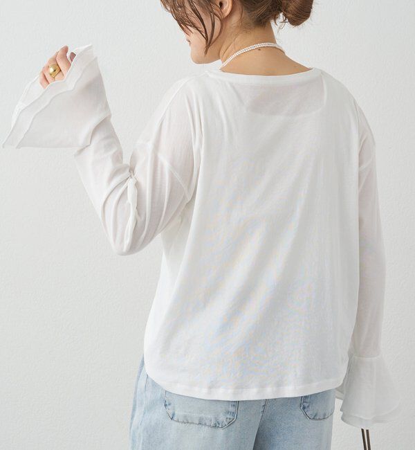  「布帛フレアカフカットソー」|Tシャツ・カットソー|