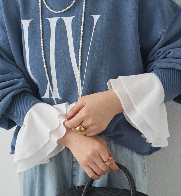  「布帛フレアカフカットソー」|Tシャツ・カットソー|