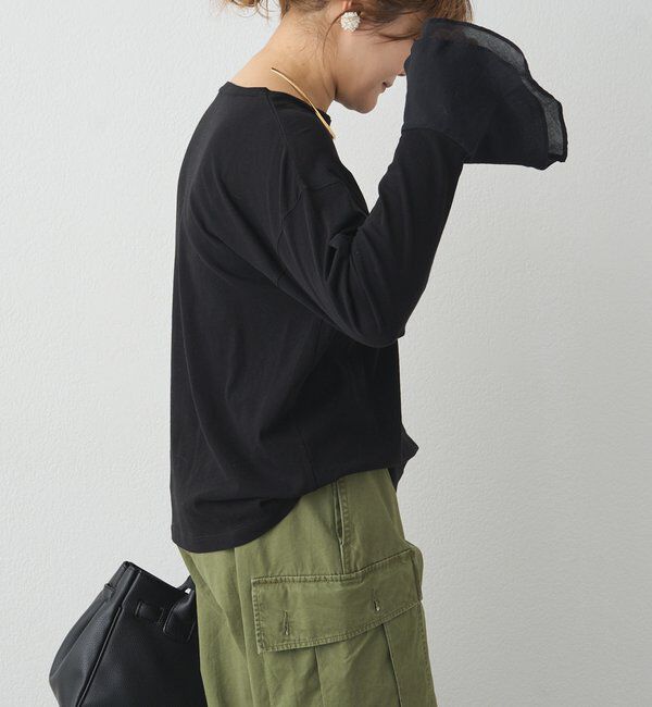  「布帛フレアカフカットソー」|Tシャツ・カットソー|