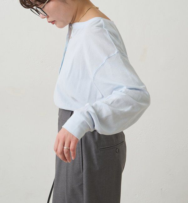  「前後2WAYシアーワッフルカットソー」|Tシャツ・カットソー|