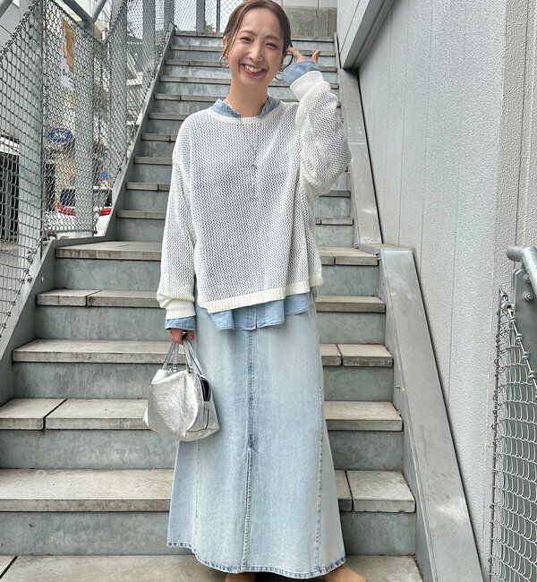  「【＠sein___000企画】メッシュ編みニットプルオーバー」|キャミソール|