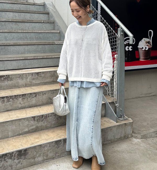  「【＠sein___000企画】メッシュ編みニットプルオーバー」|キャミソール|