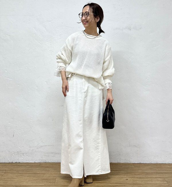  「【＠sein___000企画】メッシュ編みニットプルオーバー」|キャミソール|