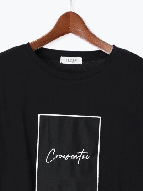 Te chichi TERRASSE「シアーアップリケTシャツ」|Tシャツ・カットソー|