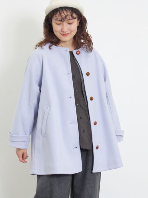 Samansa Mos2「ウーリーライクミドル丈クルーネックコート」|その他|