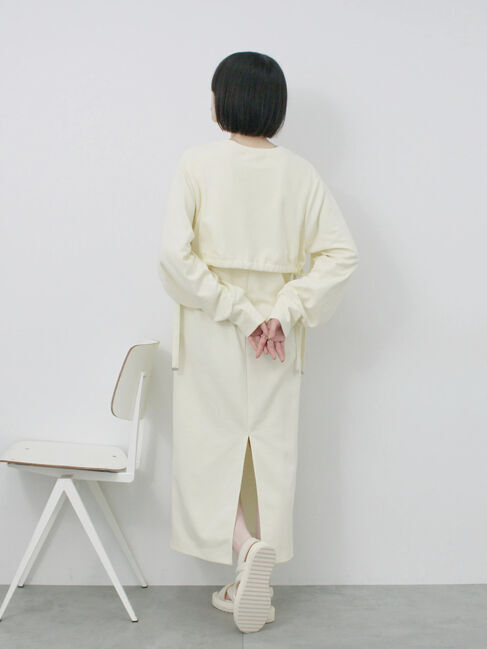 Samansa Mos2 blue「クロップドレイヤードワンピース」|ワンピース|