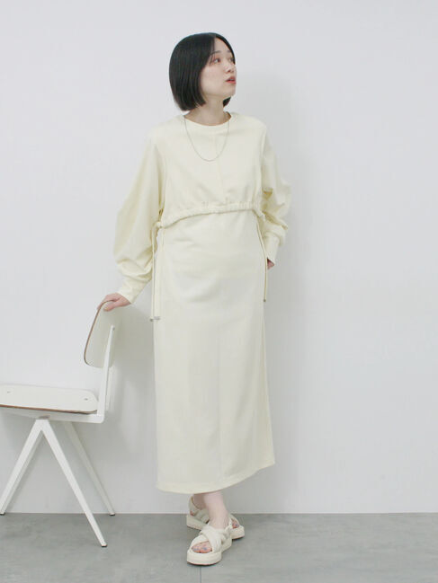 Samansa Mos2 blue「クロップドレイヤードワンピース」|ワンピース|