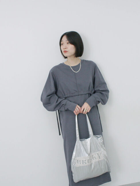 Samansa Mos2 blue「クロップドレイヤードワンピース」|ワンピース|