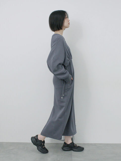 Samansa Mos2 blue「クロップドレイヤードワンピース」|ワンピース|