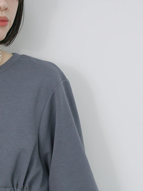 Samansa Mos2 blue「クロップドレイヤードワンピース」|ワンピース|