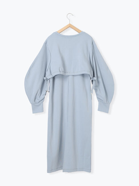 Samansa Mos2 blue「クロップドレイヤードワンピース」|ワンピース|