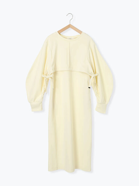 Samansa Mos2 blue「クロップドレイヤードワンピース」|ワンピース|