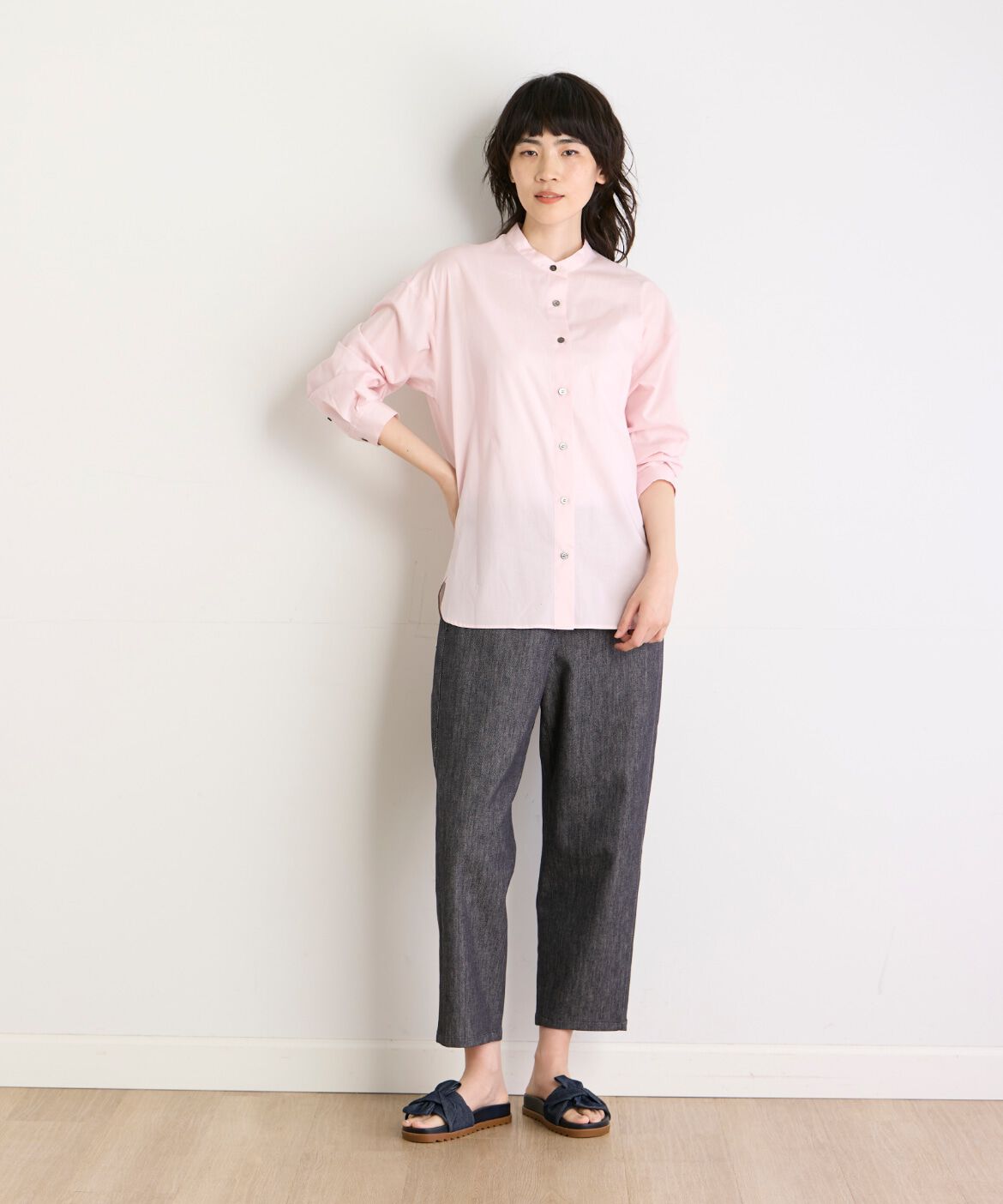 DAY by DAY it&rsquo;s international「オーガニックコットンバンドカラーシャツ」|シャツ・ブラウス|