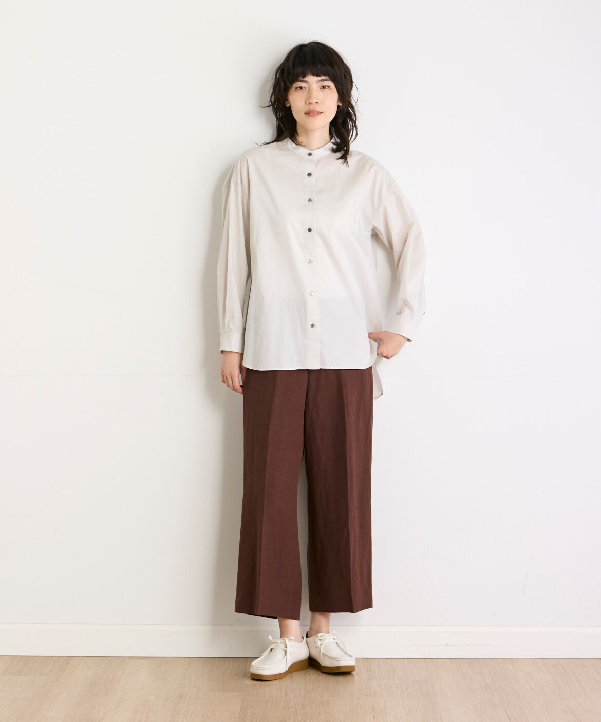 DAY by DAY it&rsquo;s international「オーガニックコットンバンドカラーシャツ」|シャツ・ブラウス|